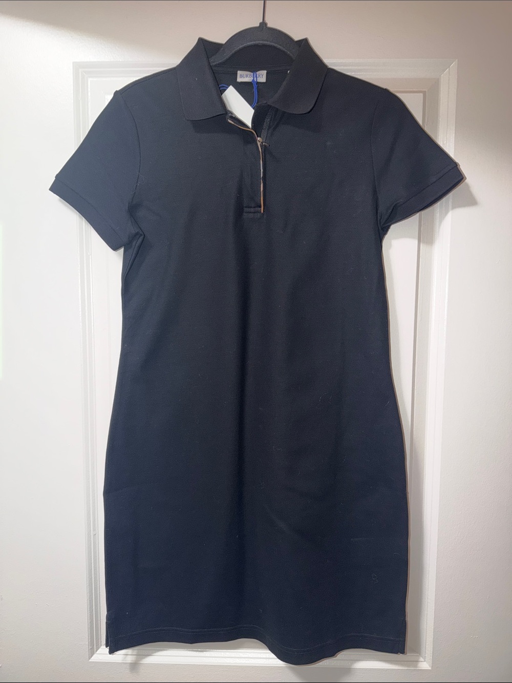 Burberry Women Polo Dress Black Small New